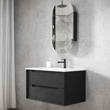 Byron 900mm Wall Hung Single Vanity with Ceramic Countertop